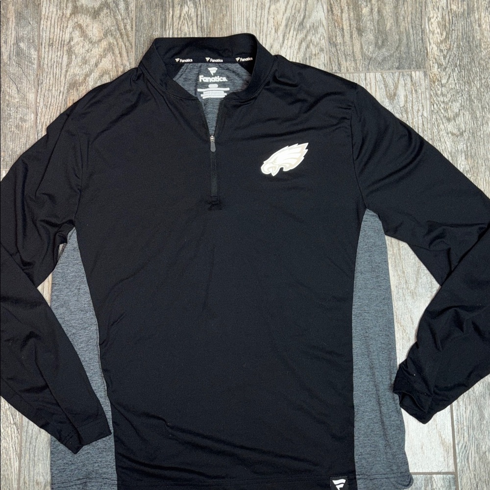 Fanatics Black Eagles Quarter-Zip Pullover